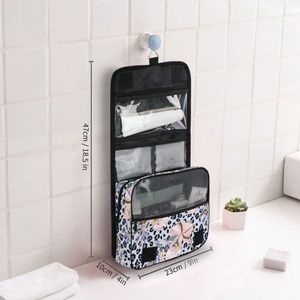 Hawaiian Life Leopard Flower Waterproof Foldable Hanging Organizer <b>Toiletry</b> Makeup <b>Storage</b> Cosmetic Bags - Product Image 5