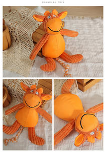 2024 accessori per animali domestici interazione personalizzata soffice trattamento morbido rimorchiatore cucciolo cigolante corda da masticare giocattoli per cani di peluche - Product Image 6