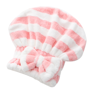 Asciugamano Turbante a Righe ad Asciugatura Rapida per Capelli Lunghi, Corti e Ricci, Cuffia da Bagno in Microfibra Altamente Assorbente - Product Image 5