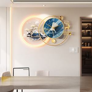 Horloge Murale à Balancier Créative de Luxe 62x37cm avec Veilleuse LED, Rétroéclairage, pour Salon Salle à Manger Dropshipping DDP - Product Image 3