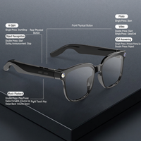 Lunettes intelligentes IA avec caméra 8MP, traduction en temps réel, reconnaissance d'objets, commande vocale tactile, charge magnétique