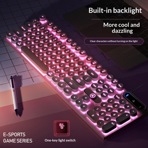 Wired Punk Color Block <b>Gaming</b> Keyboard Mechanical Feel RGB Backlit for PC Gamer PUBG - Product Image 5