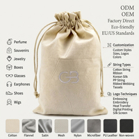 Sac en toile de coton 100% réutilisable avec cordon de serrage, logo personnalisé, sac cadeau, sac anti-poussière pour savons, bijoux, verre, parfum
