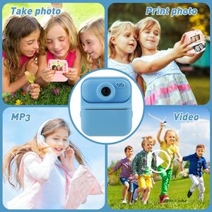 Appareil <span class=keywords><strong>photo</strong></span> instantané pour enfants Full HD 1080p, double caméra, <span class=keywords><strong>impression</strong></span> thermique, filtres, autocollants pour filles et garçons de 3 à 13 ans, cadeau d'anniversaire - Product Image 3