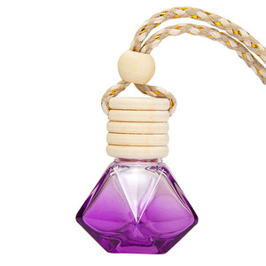 Diffuseur d'huiles essentielles pour voiture en forme de diamant de 8 ml, flacon de parfum vide en verre coloré - Product Image 3