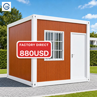 Maison conteneur modulaire démontable à assemblage rapide, en panneaux sandwich et structure en acier galvanisé, 20 pieds et 40 pieds, idéale pour bureau à domicile - Vente chaude