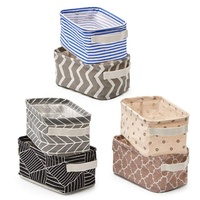 6 paniers de rangement pliables, boîte de rangement multi-usages, 10 x 6,5 x 5 pouces