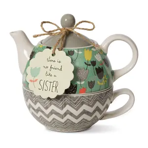 复古餐具茶具一套下午茶甜点咖啡贴花陶瓷茶壶杯套装