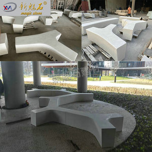 Nuevo Taburete Modular en Forma de Y Magic Stone de 3 cm, GRC, UHCP, Fibra de Vidrio, Muebles de Exterior Modernos y Minimalistas - Product Image 2