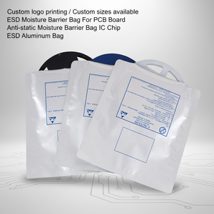 Bolsa Antiestática de Plástico Metalizado Impreso con Cierre Zip para Embalaje, Barrera contra la Humedad <span class=keywords><strong>al</strong></span> Vacío, Protección de Chips IC y Almacenamiento de PCB - Product Image 1