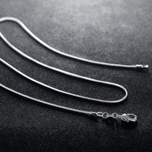 Rinhoo <span class=keywords><strong>Collana</strong></span> Placcata <span class=keywords><strong>Argento</strong></span> per Donna, Gioielli Moda in <span class=keywords><strong>Argento</strong></span>, Catena a Serpente 1mm, Lunghezze 16 18 20 22 24 Pollici - Product Image 3