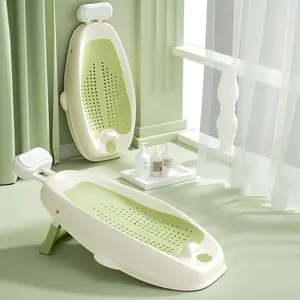 2024 Venta caliente suave PP & TPE bebé bañera asiento plástico infantil baño soporte para bebés niños