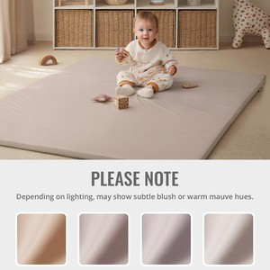 Tapis d'éveil personnalisé en cuir PU imperméable, lavable et doux pour bébés de 0 à 24 mois, usage domestique - Product Image 2
