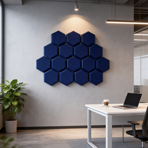 แผ่นอะคูสติก 3 มิติ ทำจากใยโพลีเอสเตอร์ PET 100% แผ่นอะคูสติกใยโพลีเอสเตอร์ PET กันเสียง แผ่นผนังอะคูสติกใยโพลีเอสเตอร์ 100% - Product Image 6