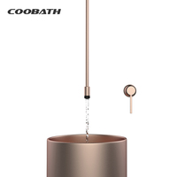 Robinet de lavabo d'hôtel, design suspendu au plafond, montage mural, mélangeur d'eau chaude et froide, robinet de lavabo en laiton pour salle de bain