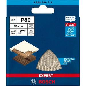 BOSCH - 2608900717 Expert M480 filet de ponçage pour ponceuses delta-EAN 4059952540559 ABRASIVES MESH SANDING SHEETS - Product Image 3