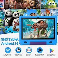Tablette Android pour enfants de 10,1 pouces, WiFi 6, Android 16 GMS, 3 Go de RAM, 64 Go de stockage, processeur quadricœur RK3562, batterie de 6000 mAh, tablette éducative