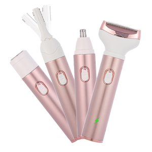 Women Electric Shaver Portable 4 in 1 Lady Painless Nose <b>Eyebrow</b> Facial <b>Hair</b> <b>Remover</b> Grooming Kit - Product Image 1