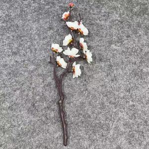 Fleur artificielle de prunier à tige unique en soie pour décoration de mariage et de maison, style chinois - Product Image 3