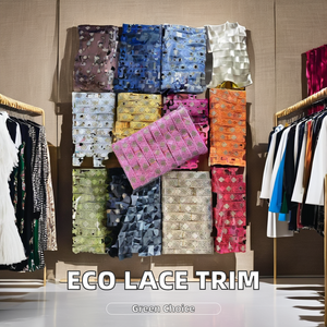 Garniture personnalisable en dentelle guipure <span class=keywords><strong>DMC</strong></span> <span class=keywords><strong>Broderie</strong></span> écologique en strass sur polyester Vêtements pour femmes avec motif animal unique - Product Image 2