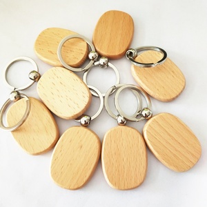 Promotional Gifts Wood <b>Key</b> <b>Chain</b> Custom Personalized Carving Plain Pouch Cork Blank Round Wood Keychain - Product Image 1