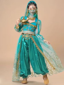Ensemble de costumes de danse du ventre indienne Bollywood pour enfants HP Wholesale – Jupes et pantalons adorables pour filles, idéal pour les spectacles et les festivals - Product Image 3