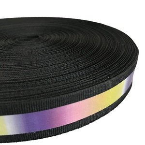 レインボーグローインザダーク反射環境にやさしいポリエステル生地ストリップDIYファッション服学生服カスタマイズ可能 - Product Image 3