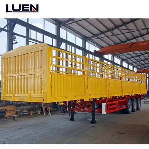 100 tonnes de bétail remorque bétail remorque essieux Cargo Animal <span class=keywords><strong>Transport</strong></span> piquet clôture semi-remorque <span class=keywords><strong>camion</strong></span> pas cher à vendre - Product Image 4