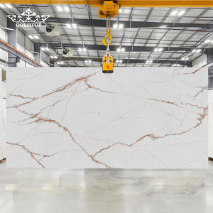 Losas de Cuarzo Pulido de Lujo GOLDTOP 5129, Piedra Blanca Platino con 5 Años de Garantía para Pisos Modernos, Cubiertas de Mesa y Paredes de Comedor - Product Image 6