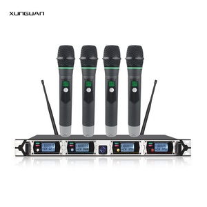 MF4400 Barato 4CH UHF Sin micrófonos inalámbricos IR Micrófono de conferencia Lavalier de mano para el hogar KTV/Stage/Speach/Training - Product Image 2