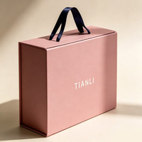 Personnalisez votre propre boîte cadeau avec ruban et poignée, boîte cadeau en carton avec poignée pour cosmétiques et expédition