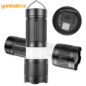 ไฟฉายเลเซอร์สีขาวแบบพกพา ระยะไกล พร้อมตะขอ ซูมได้ แบตเตอรี่แบบชาร์จได้ 3600 มิลลิแอมป์ ไฟ LED สำหรับตั้งแคมป์และกิจกรรมกลางแจ้ง - Product Image 4