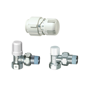 Kit Valvola Termostatica con Blocco Quadrato 3/4 in Ferro per Sistemi HVAC - Product Image 1