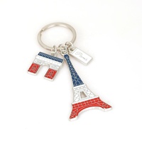 Porte-clés 3D en alliage de zinc promotionnel de conception libre personnalisé Souvenir de porte-clés de bâtiments d'attraction touristique célèbre