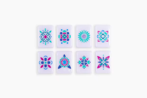 Tuiles de Mahjong américaines en acrylique monocouche de qualité supérieure, série Halo, ligne classique moderne de luxe, couleur lilas, pliables et écologiques - Product Image 5