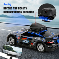 Voiture RC FPV de course à dérive avec éclairage PVC, contrôle mobile sans fil 2,4 GHz via application, caméra WIFI, chargeur Li-ion et câble USB