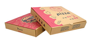 Personalizado grande 20 24 26 pulgadas papel corrugado marrón rojo amarillo negro Pizza caja de papel Kraft caja de embalaje de alimentos - Product Image 4