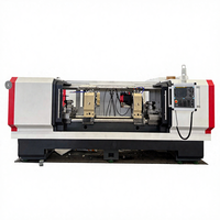 Torno CNC Horizontal de Doble Husillo y Bancada Plana, Automático, de Alta Precisión, con Control GSK, para Trabajo Mediano