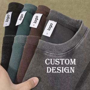 High Quality Custom Logo Heavyweight Cotton Sweatshirts Oversize Men Oversized Drop Shoulder Sweatshirts Hoodies Manufacturer - Product Image 1