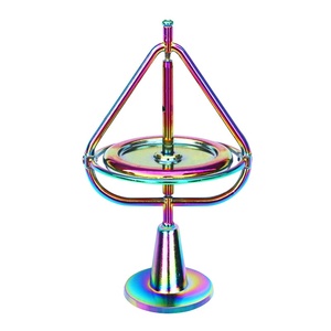 ของตกแต่งตั้งโต๊ะรูปไจโรสโคปโลหะหลากสีสัน ของเล่นคลายเครียด รุ่นเคลื่อนไหวได้ตลอดเวลา ของตกแต่งสร้างสรรค์สำหรับวัยรุ่น - Product Image 5