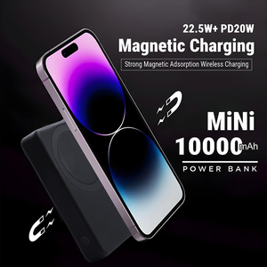 Banco <span class=keywords><strong>de</strong></span> Energía <span class=keywords><strong>de</strong></span> salida PD <span class=keywords><strong>de</strong></span> carga rápida inalámbrica <span class=keywords><strong>de</strong></span> 10000mAh con interfaz magnética Batería <span class=keywords><strong>de</strong></span> polímero <span class=keywords><strong>de</strong></span> litio para teléfono - Product Image 5