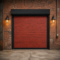 Portes de garage automatiques en acier et alliage d'aluminium modernes, de haute qualité, résistantes au vent, prévention des incendies, finies pour villas résidentielles