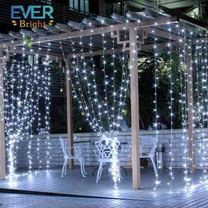 Kết Nối Ấm Trắng <span class=keywords><strong>LED</strong></span> Cổ Tích Đèn An Toàn Giáng Sinh Rèm Chuỗi Ánh Sáng Ngoài Trời Rèm Đèn - Product Image 2