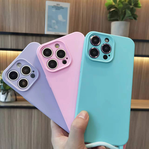 Custodia per telefono con cordino a tracolla regolabile per 16 15 14 <span class=keywords><strong>13</strong></span> 12 11 <span class=keywords><strong>Pro</strong></span> <span class=keywords><strong>Max</strong></span> 16Pro puntuale con foro per <span class=keywords><strong>fotocamera</strong></span> placcato in Silicone - Product Image 3