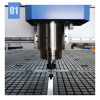 Grande fraiseuse CNC 3 axes de haute précision avec commande NC Studio pour le bois, l'aluminium, l'acrylique et autres composants (roulements, moteurs, engrenages)
