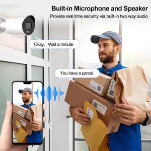 Caméra de sécurité OEM 4K 8MP IP Bullet POE Caméra extérieure VCA Détection humaine/véhicule IR et couleur Alarme double lumière WDR H.265 + IP67 - Product Image 5