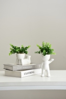Pot de plante succulente humanoïde en céramique, décoration de la maison, créatif en forme humaine, petits Pots de Cactus, Pots de fleurs, Mini jardinières de plantes
