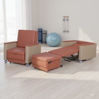 Chaise-lit médicale pliable pour hôpital, clinique, maison de retraite, chaise-lit pliable
