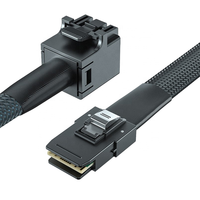 Cable interno de alta definición Mini SAS de ángulo recto SFF-8643 a SFF-8087 Tipo-C a Tipo-C, 100 ohmios, 6 Gb/s
