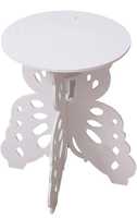 Table basse en bois au design moderne et élégant avec motif papillon blanc pour salon, chambre à coucher, salle à manger, meubles de maison Azora Industries